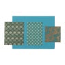 Papierset handmade India - groen/blauw - 32-delig