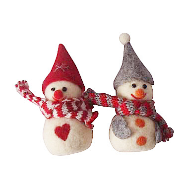 DIY kerst sneeuwpoppetjes - set van 2