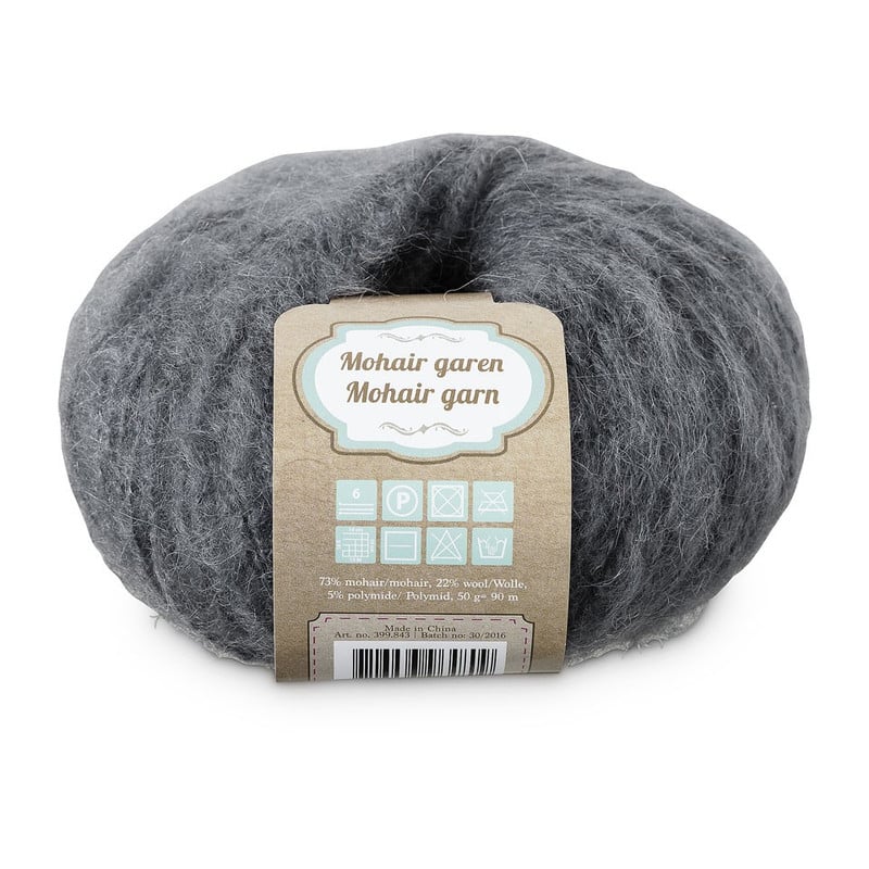 Mohair garen - grijs