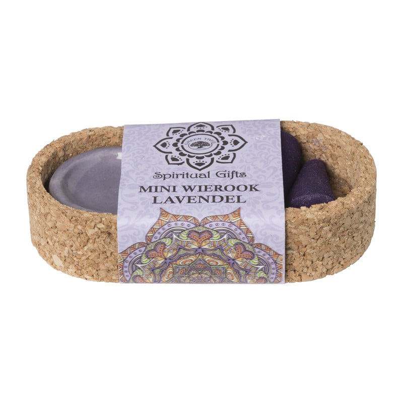 Wierook set - lavendel - kegels met schaaltje 