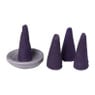 Wierook set - lavendel - kegels met schaaltje 