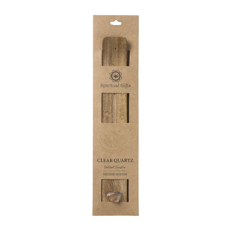 Wierook plank berg kristal - bruin/transparant - 0.3x30x7 cm