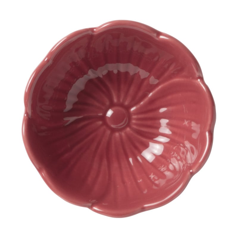 Schaaltje bloem - rood -ø8.3x4 cm