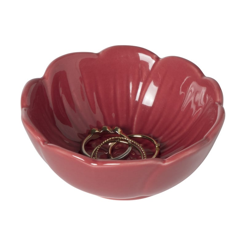 Schaaltje bloem - rood -ø8.3x4 cm