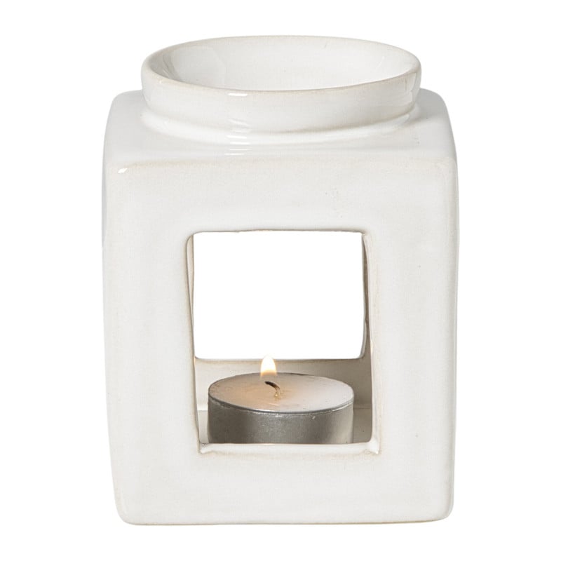 Oliebrander reactive glaze - beige - 11x9x9 cm