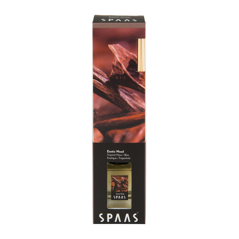 Spaas diffuser/geurstokjes - Exotic Wood - 50 ml