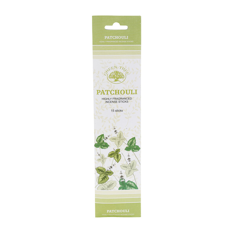 Wierooksticks Green Tree - patchiouli - 15 stokjes