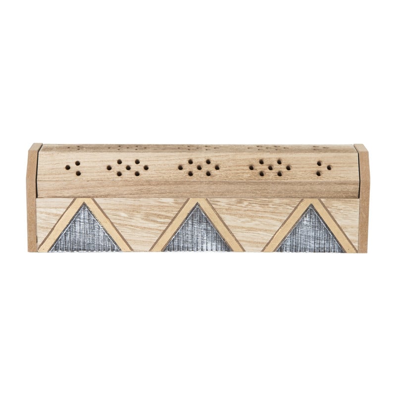 Wierookdoos/wierrookbrander met relief - 30x6x9 cm 