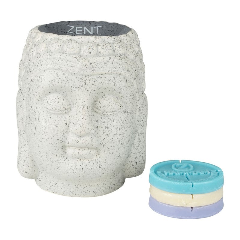 Boeddha brander met 3 waxmelts – wit