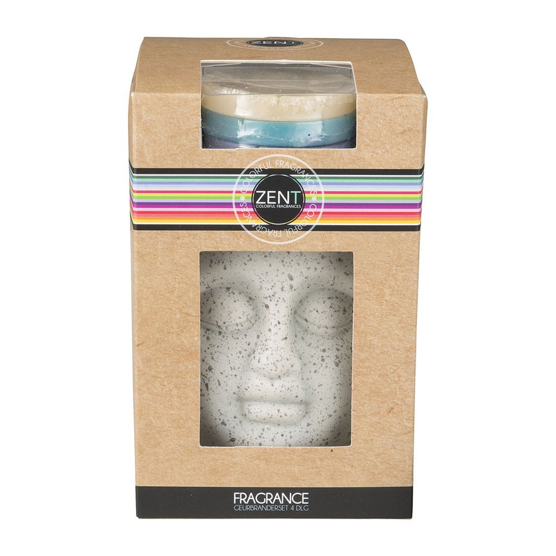 Boeddha brander met 3 waxmelts – grijs