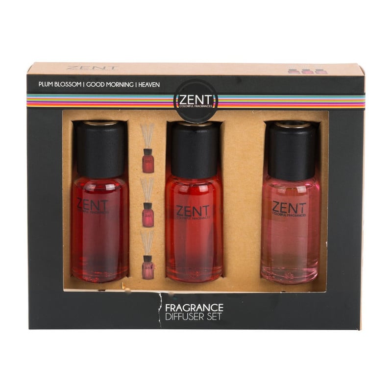 Mini diffusers - 30 ml - roze/rood - set van 3