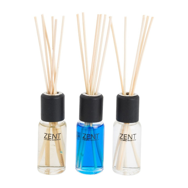 Mini diffusers - 30 ml - blauw/transparant - set van 3