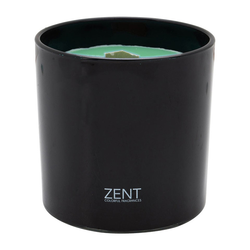 Geurkaars met houten lont - fresh leaf