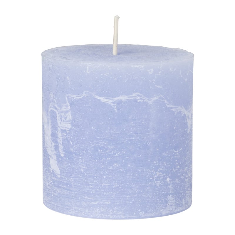Kaars rustiek - lavendel - ø7x7 cm 