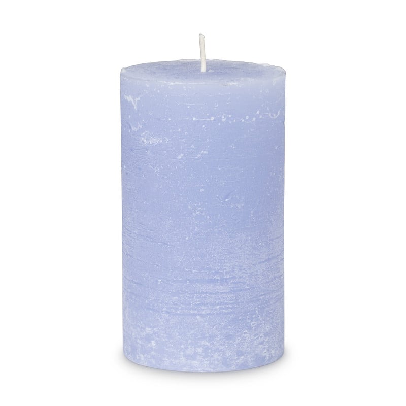 Kaars rustiek - lavendel - ø7x12 cm 