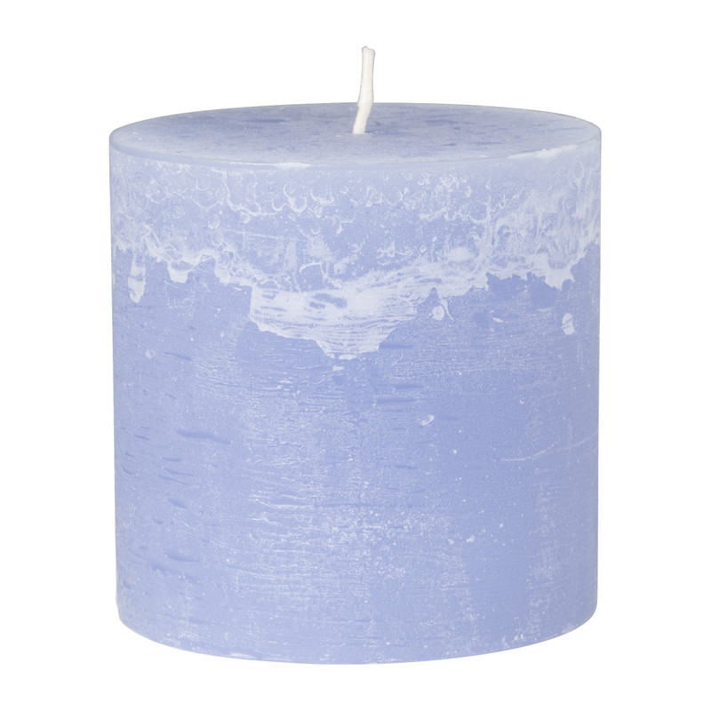 Kaars rustiek - lavendel - ø10x10 cm