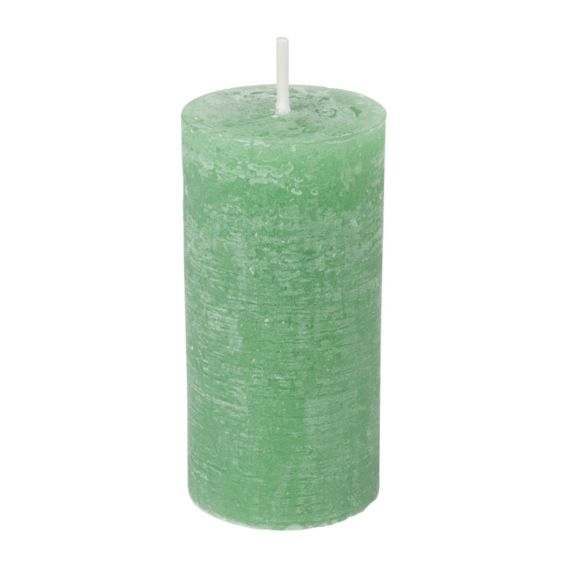 Kaars rustiek - appel groen - ø5x10 cm