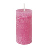 Kaars rustiek - roze - ø5x10 cm