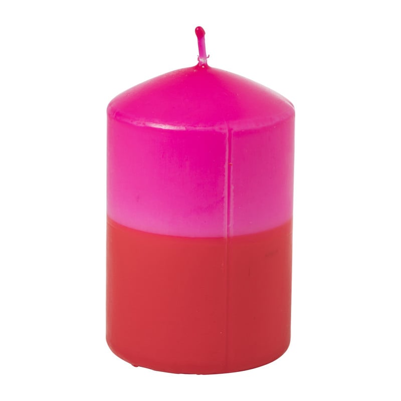 Kleine dip-dye kaars - diverse varianten - ø6.5x10 cm