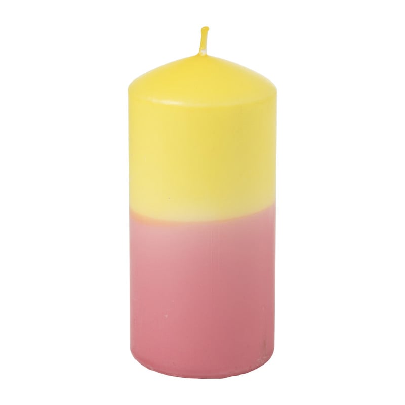 Grote dip-dye kaars - diverse varianten - ø6.5x14 cm