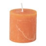 Kaars rustiek - oranje - ø7x7 cm