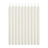 Stearine dinerkaarsen - wit - 10 stuks