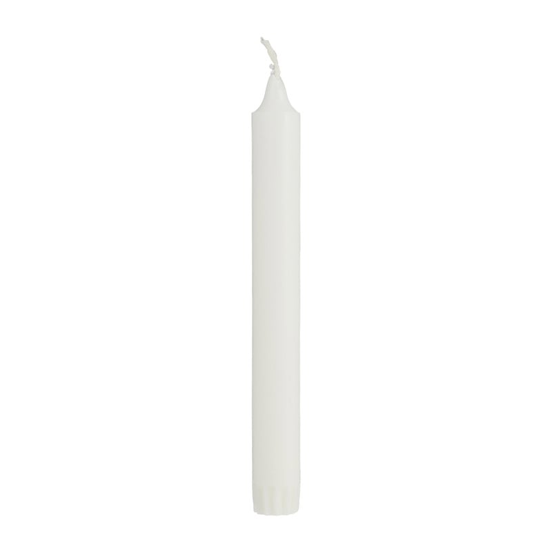Stearine luxe dinerkaarsen - wit - 30 stuks