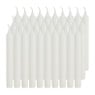 Stearine luxe dinerkaarsen - wit - 30 stuks