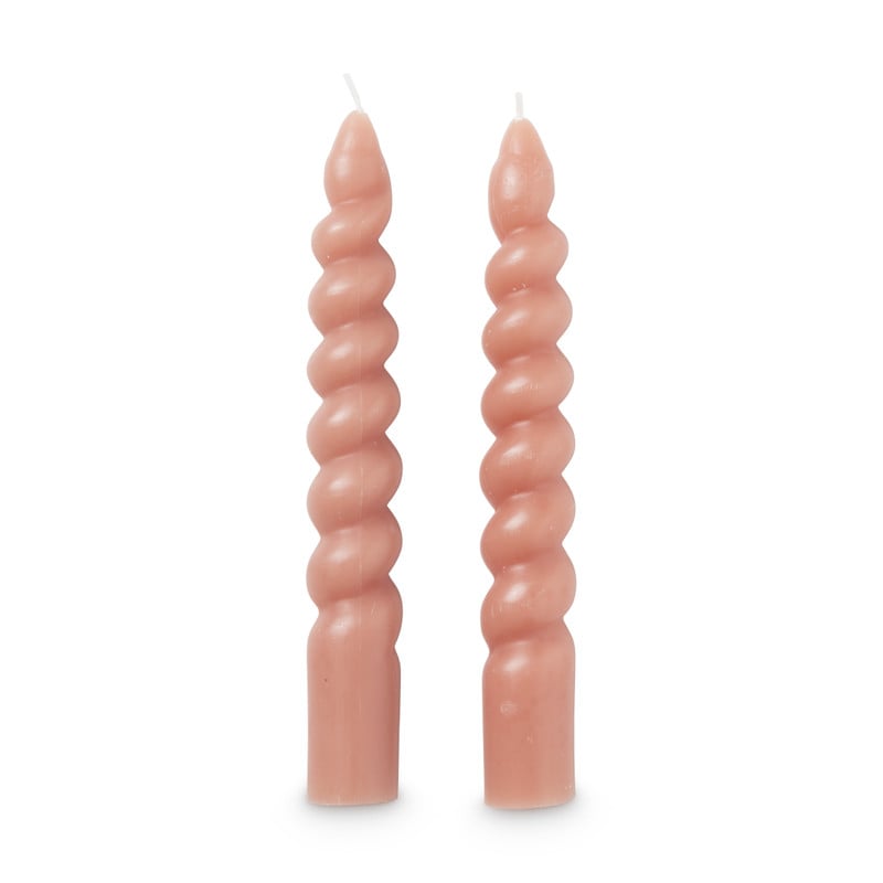 Dinerkaars twist - bruin - set van 2