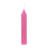 Dinerkaarsen rustiek kort - roze - set van 4