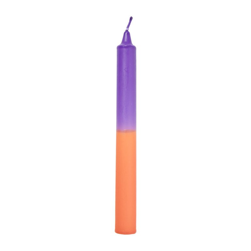 Dinerkaars dip-dye - lila/oranje - ø1.85x20 cm