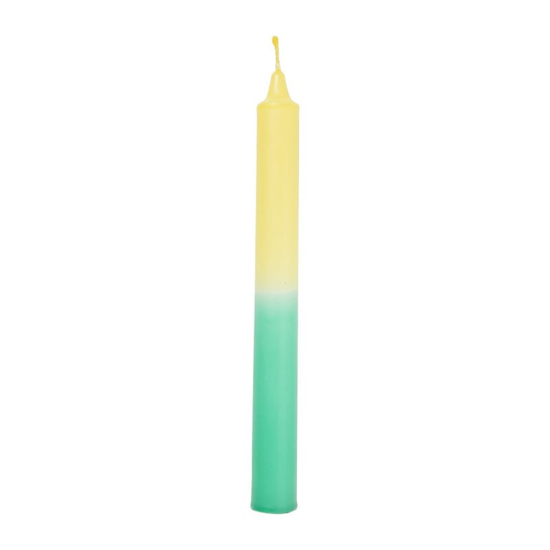 Dinerkaars dip-dye - geel/mint - ø1.85x20 cm