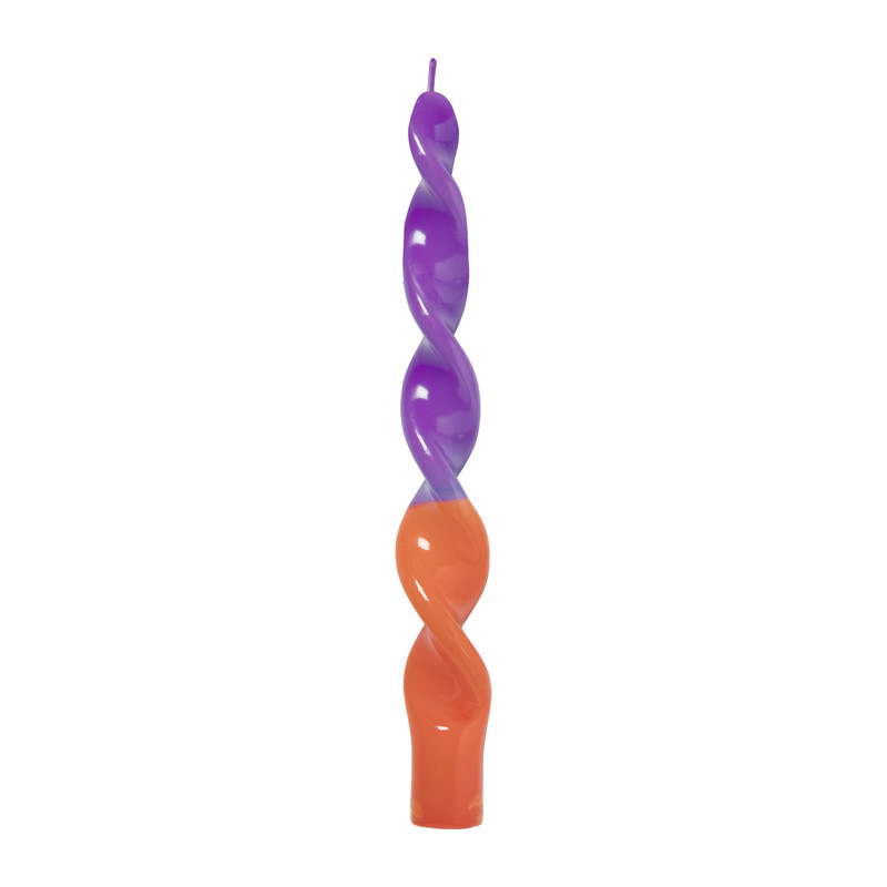 Dinerkaars twist - lila/oranje - ø2.2x20 cm