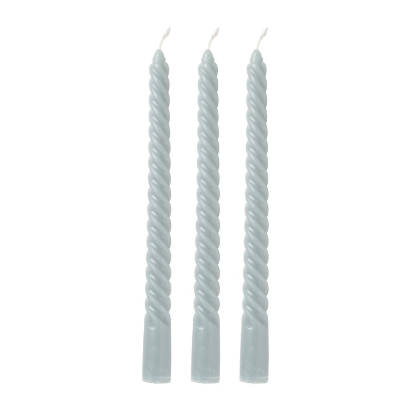 Dinerkaarsen twist - set van 3 - diverse varianten - ø2x25 cm