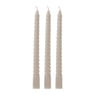 Dinerkaarsen twist - set van 3 - diverse varianten - ø2x25 cm