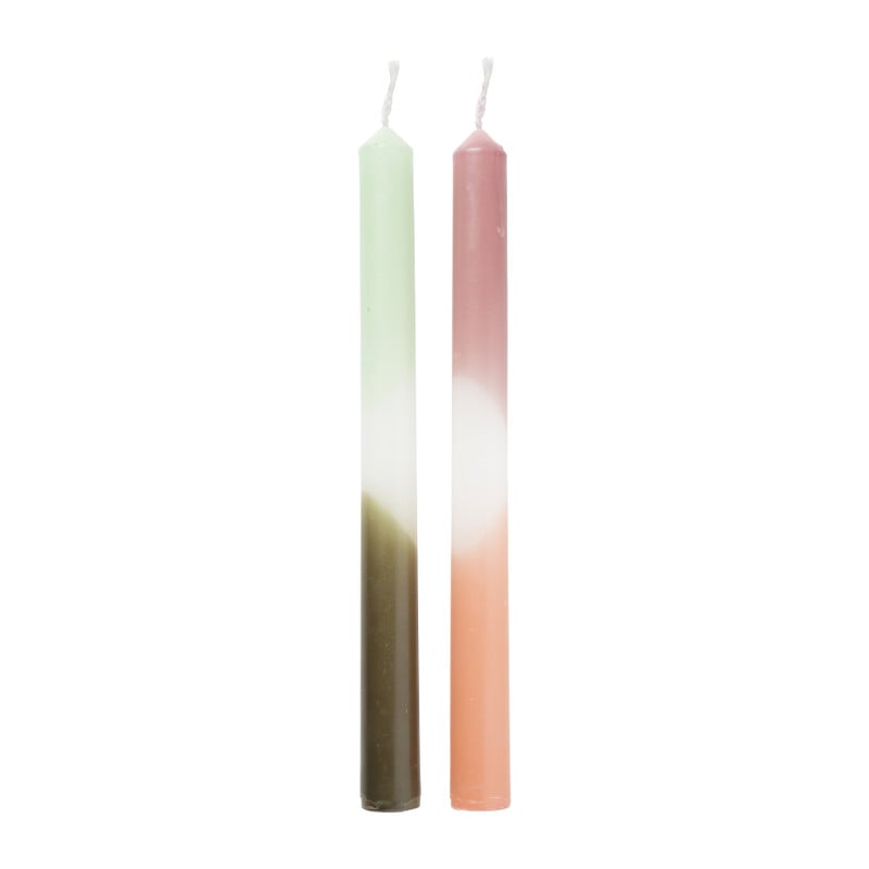 Dinerkaars dipdye - groen/wit - ø2.15x25 cm