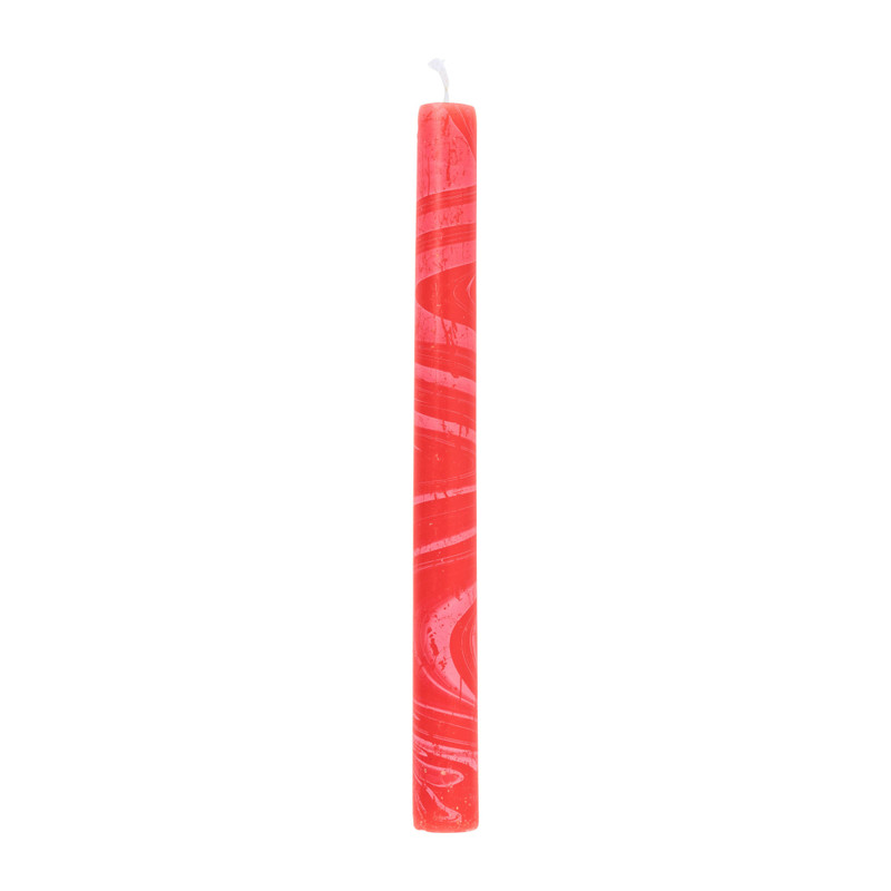 Dinerkaars marble - rood - ø2.15x25 cm