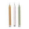 LED dinerkaarsen twist - groen - set van 2 - ø2.2x24.5 cm