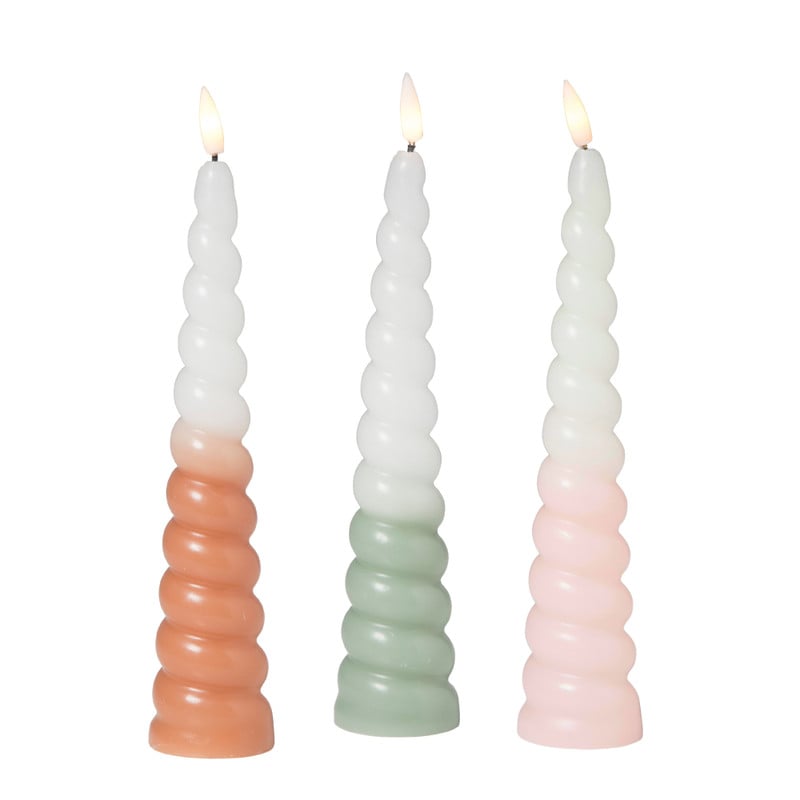 LED dinerkaars swirl - roze - ø5x20 cm