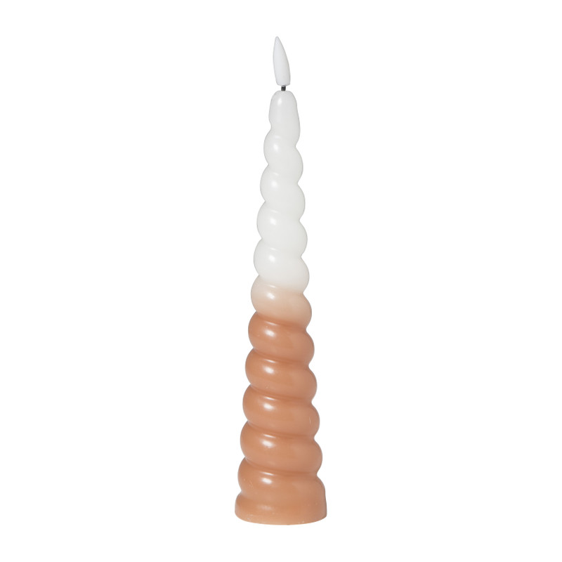 LED dinerkaars swirl - taupe - ø5x20 cm