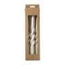 Dinerkaarsen swirl - beige - set van 3