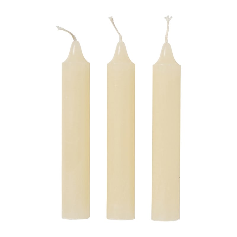 Dinerkaarsjes - wit- set van 4