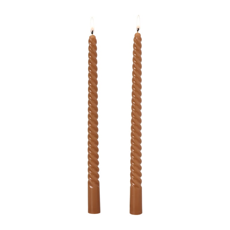 Dinerkaars twist - bruin/grijs - set van 2 