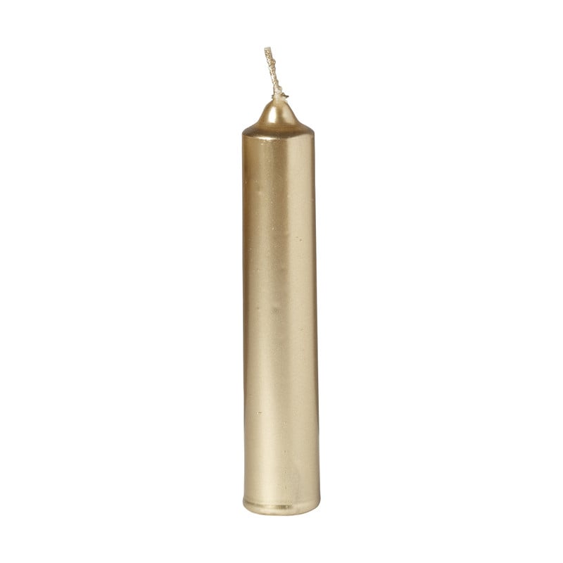 Dinerkaarsjes - set van 3 - goud - ø2x12 cm