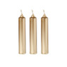 Dinerkaarsjes - set van 3 - goud - ø2x12 cm