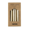 Dinerkaarsjes - set van 3 - goud - ø2x12 cm