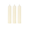 Dinerkaarsjes - set van 3 - wit - ø2x12 cm