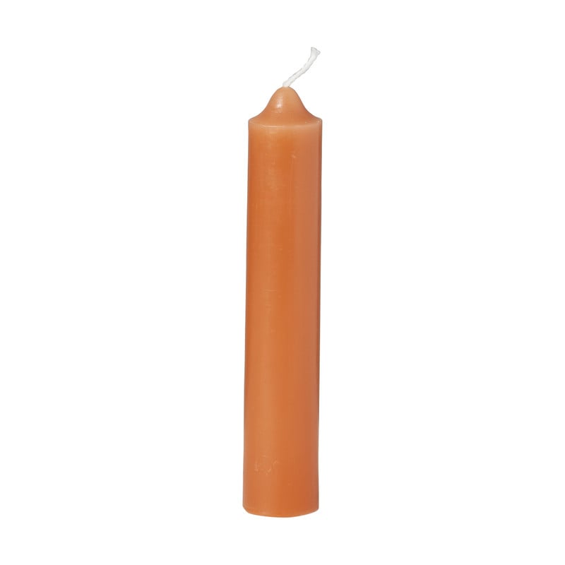 Dinerkaarsjes - set van 3 - oranje - ø2x12 cm