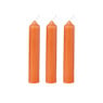 Dinerkaarsjes - set van 3 - oranje - ø2x12 cm