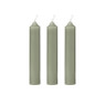 Dinerkaarsjes - set van 3 - groen - ø2x12 cm